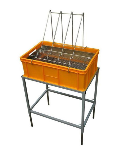 Стіл для розпечатування з ванночкою пластиковою 200 мм, сито нержав.