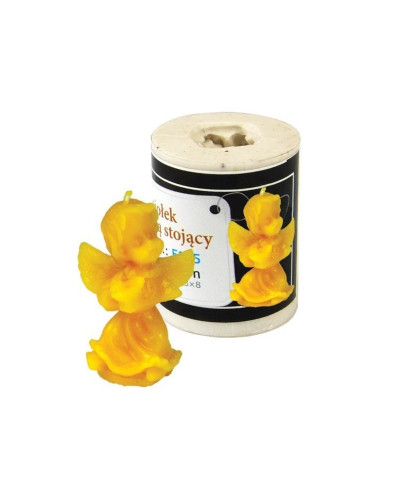 Форма силіконова для свічок - Ангелик з лірою, стоячий (4,5см)