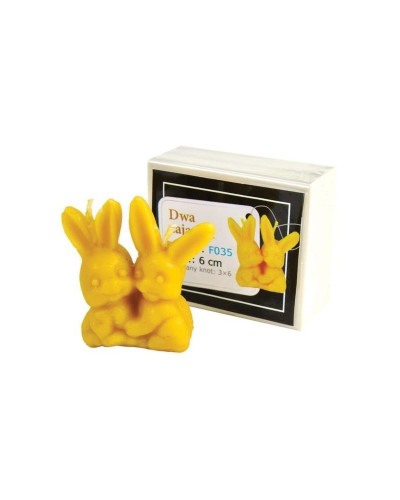 Форма силіконова для свічок - Два зайчики (6см)