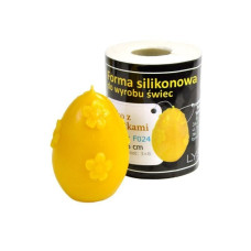 Форма силіконова для свічок - Яйце з квітками (6см)