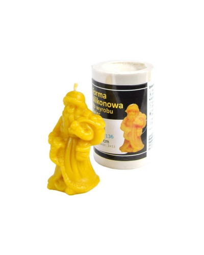 Форма силіконова для свічок - Миколай (7см)