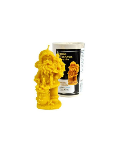 Форма силіконова для свічок - Миколай з ялинкою (13см)