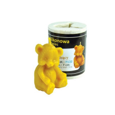 Форма силіконова для свічок - Ведмедик сидячий (7см)