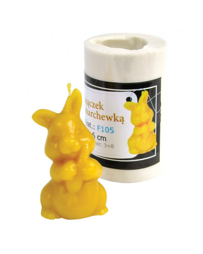 Форма силіконова для свічок - Зайчик з морквою (6см)