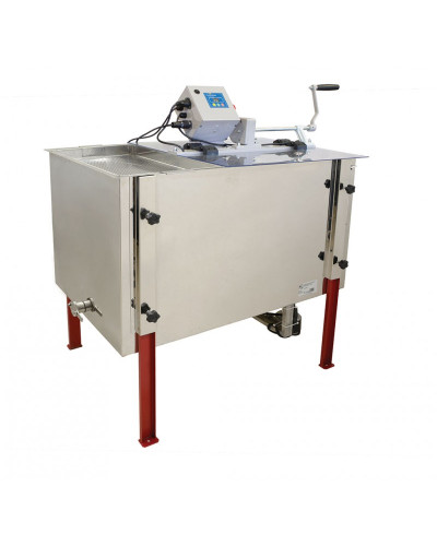 Медогонка діагональна 4-рамкова електрична 220В/12В на основі столу Lyson Classic (з ситом вертикл.)