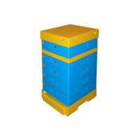 Вулик пінополістирольний Apipol на 10 рамок Lyson з гігієнічним дном фарбований