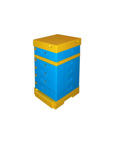 Вулик пінополістирольний Apipol на 10 рамок Lyson з гігієнічним дном фарбований