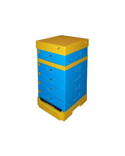 Вулик пінополістирольний Apipol на 10 рамок Lyson з високим дном фарбований