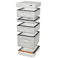 Вулик пінополістирол Дадан на 10 рамок Lyson з гігієнічним дном нефарбований