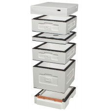 Вулик пінополістирол Дадан на 10 рамок Lyson з гігієнічним дном нефарбований