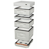 Вулик пінополістирольний Дадан на 10 рамок Lyson з низьким дном нефарбований