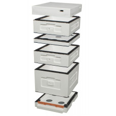 Улей пенополистирольный Дадан на 10 рамок Lyson с низким дном некрашеный