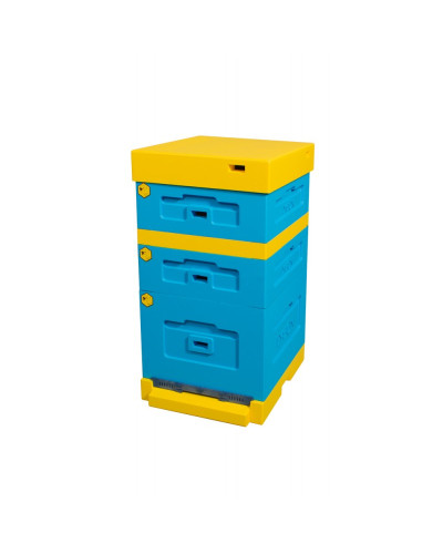 Вулик пінополістирольний Дадан на 10 рамок Lyson з низьким дном фарбований