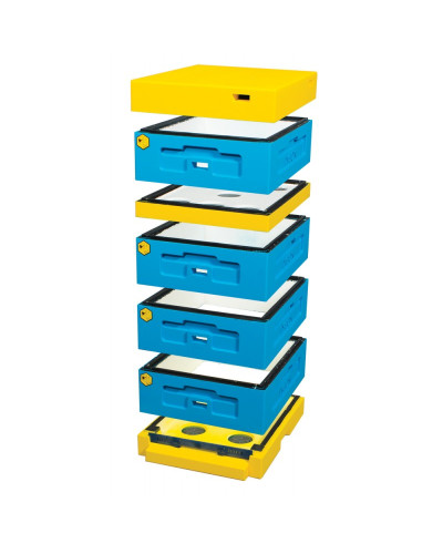 Улей пенополистирольный Дадан 1/2 на 10 рамок Lyson с низким дном крашеный