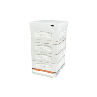 Вулик пінополістирольний Дадан 1/2 на 10 рамок Lyson з низьким дном нефарбований