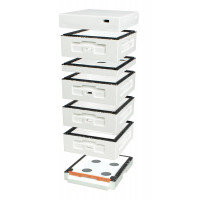 Вулик пінополістирольний Дадан 1/2 на 10 рамок Lyson з низьким дном нефарбований