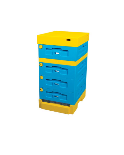 Вулик пінополістирольний Дадан 1/2 на 10 рамок Lyson з високим дном фарбований