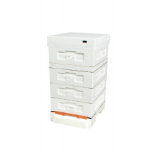 Улей пенополистирольный Дадан 1/2 на 10 рамок Lyson с высоким дном некрашеный