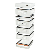 Улей пенополистирольный Дадан 1/2 на 10 рамок Lyson с высоким дном некрашеный