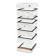 Улей пенополистирольный Дадан 1/2 на 10 рамок Lyson с высоким дном некрашеный