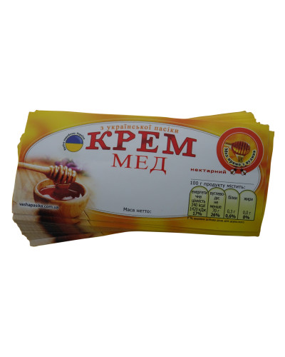 Етикетка Крем Мед (116х50)