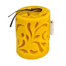 Свічка  з воску "Ціліндр з узором (9,5см)"