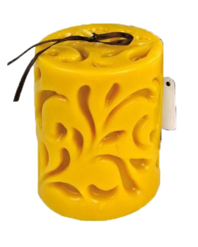 Свічка  з воску "Ціліндр з узором (9,5см)"