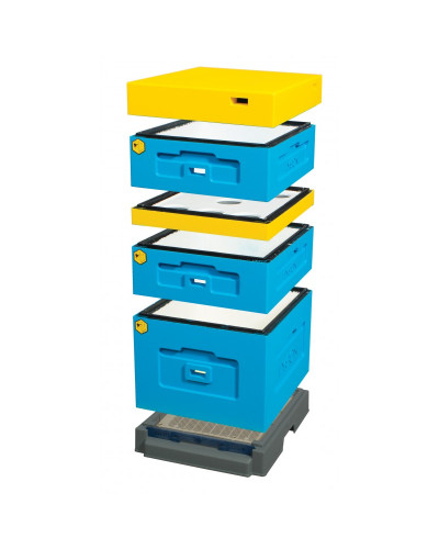 Вулик пінополістирольний Дадан на 10 рамок Lyson з пластиковим дном фарбований