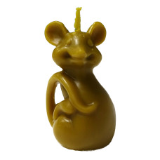 Свічка з воску "Мишка велика з хвостиком"