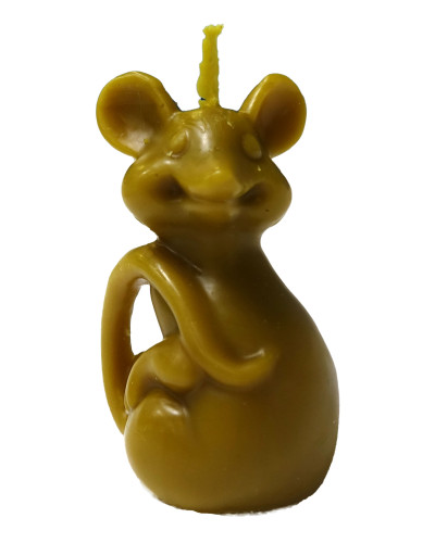 Свічка з воску "Мишка велика з хвостиком"