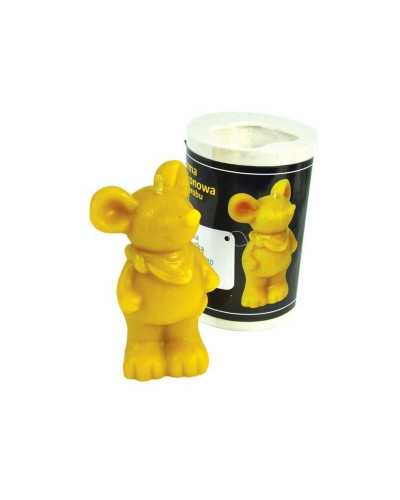 Форма силіконова для свічок - Мишка з шарфом (10см.)