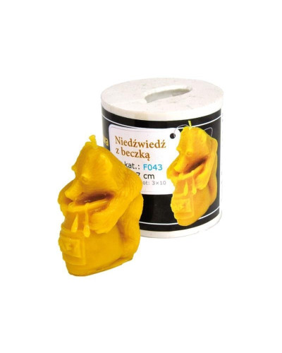 Форма силіконова для свічок - Ведмідь з бочкою