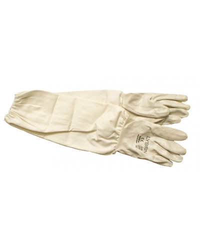 Рукавиці гумові з полотном подовжені