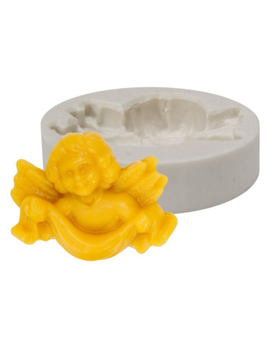 Форма силіконова для свічок - Ангел зі шарфом