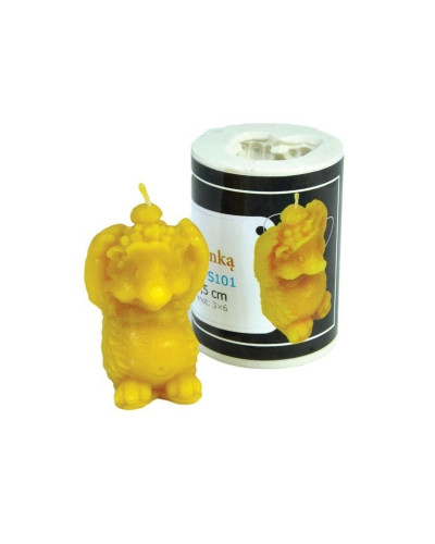 Форма силіконова для свічок - Їжак з божою корівкою