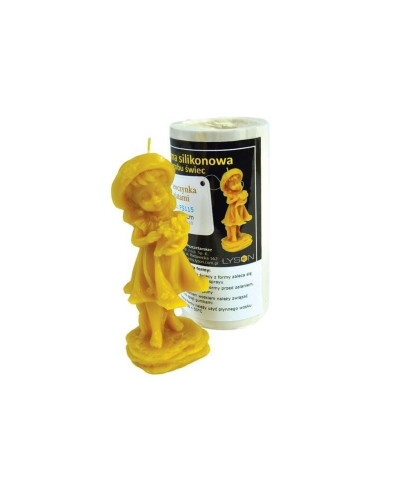 Форма силіконова для свічок - Дівчина з квітами