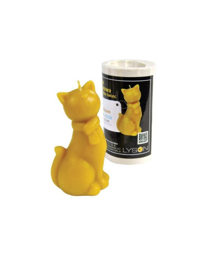 Форма силіконова для свічок - Кіт з шарфом