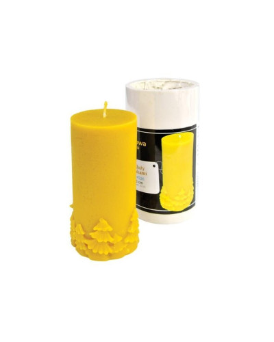 Форма силіконова для свічок - Циліндр великий з ялинками