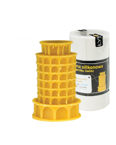 Форма силіконова для свічок - Пізанська вежа мала