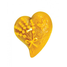 Форма силіконова для свічок - Серце з букетом лаванди