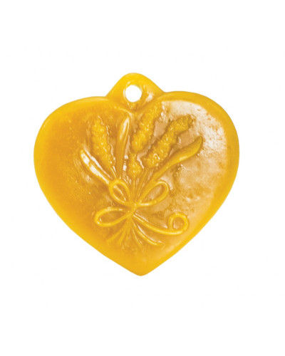 Форма силіконова для свічок - Серце з лавандою (підвіска)