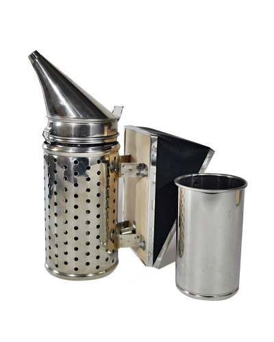 Димар пасічний великий нержавіючий (з огорожею) з вставкою 28см.