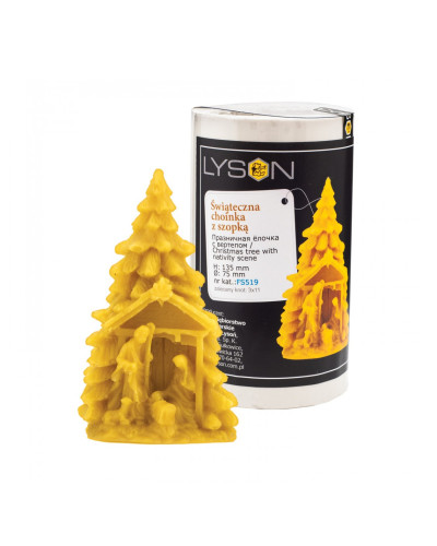 Форма силіконова для свічок - Святкова ялинка з шопкою