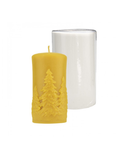 Форма силіконова для свічок - Ролик великий з ялинками