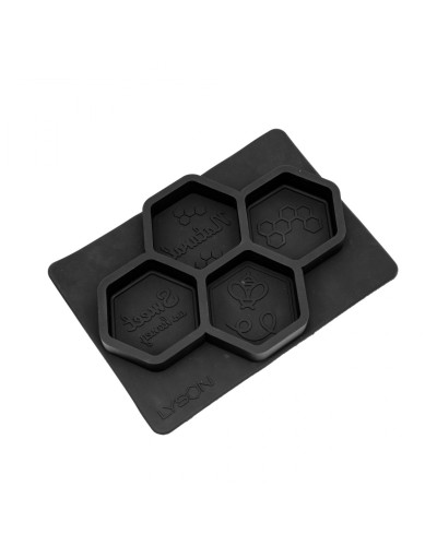 Форма силіконова для мила - шестикутник (4шт.) Форма силіконова для мила - шестикутник (4шт.)