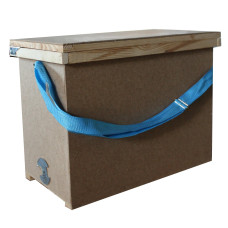 Ящик для переносу 6-ти рамок з 1-ю регульованою ремінною ручкою (385 х 520 х 235)