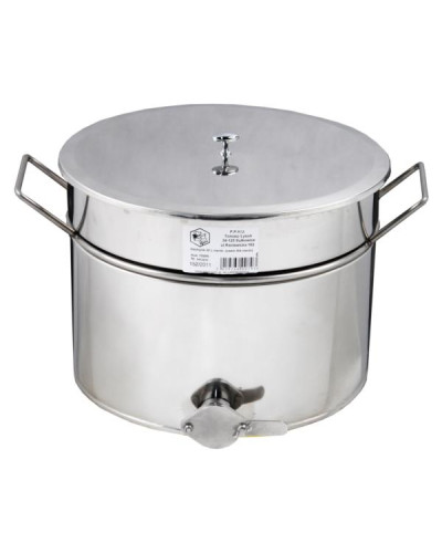 Відстійник нержав. 30 л з клапаном нержав. 5/4"(Ø 400, H 300) з захватами з ситом гориз. нержав.